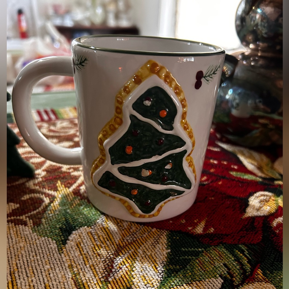 Festive Christmas Tree Mug Milk for Santa
